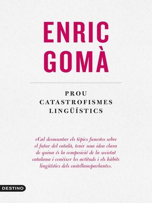 cover image of Prou catastrofismes lingüístics